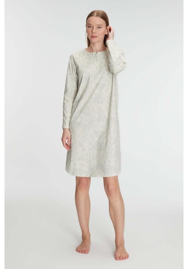 Pamukluuzun Kollu Gecelik Yeşil