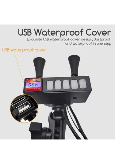 Sones Bluetooth Mp3 Hoparlörlü Motosiklet Cep Telefonu Şarj Standı Yl-056