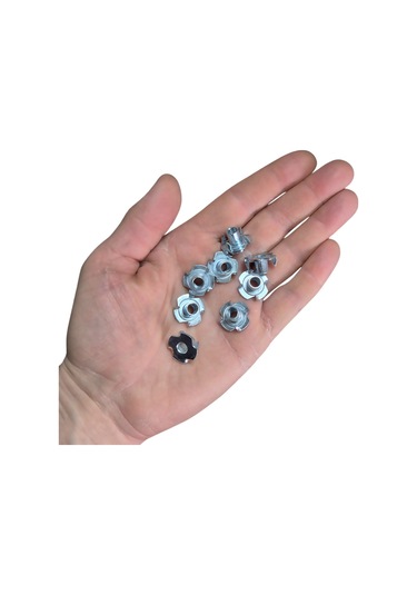 M8 Ağaç Somunu 8mm Tırnaklı Ahşap Çakma Somun -20 Adet 8 MM