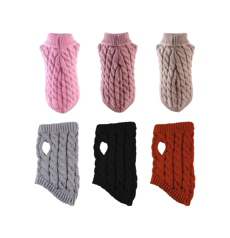 Elmpaly Gri Xl Kedi Ve Köpek Kazak Yumuşak Akrilik Kışlık Giysi 7 Renk