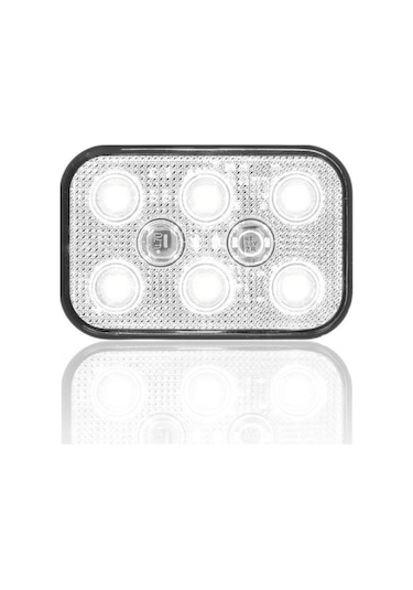 Sanel 12v Universal Kare 6 Led Dış Makan Uyumlu Beyaz Sbd12w6