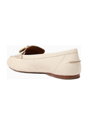 Kurt Geiger Pimlico %100 Deri Lüks Tasarım Mokasen Babet Beyaz
