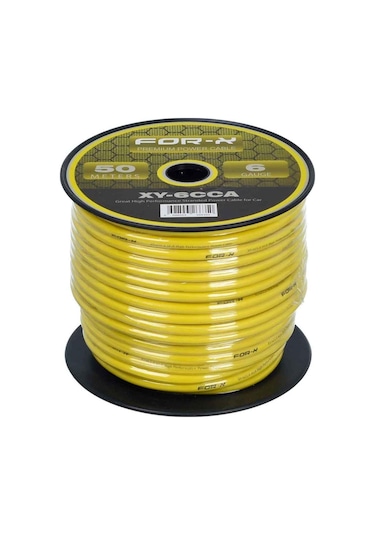 For-x 6 Ga Bakır Oto Amfi Power Kablosu 50 Metre Xy-6 Cca
