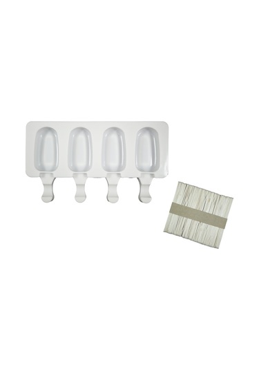 Büro Ev Ofis Buzdolabı İçin 20çubuk 4parça Mini Silikon Meybuz Dondurma Kalıp Seti Diğer