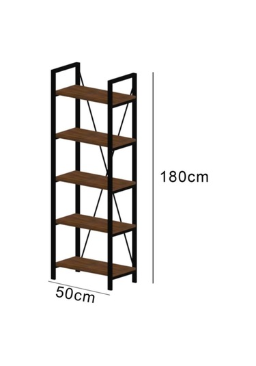 Wood House Bahar 5 Raflı Li Kitaplık -beyaz