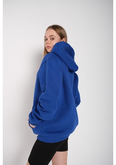 Kadın Füme Oversize Kapüşonlu Sweatshirt 000 Tw-Bskzswt Gri