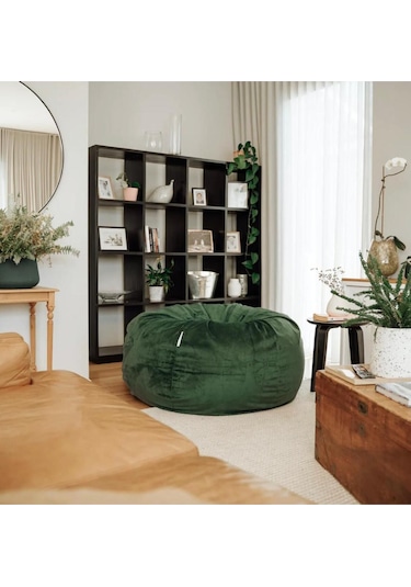 Good Night 12 Renk Gök Kuşağı Puf Armut Koltuk 100x100x50cm Yeşil