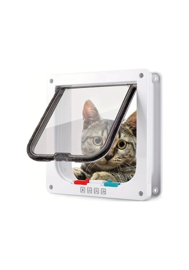 Willowhaven Beyaz, S Boy: Güvenli Ve Pratik Çift Yönlü Kedi Köpek Kapısı