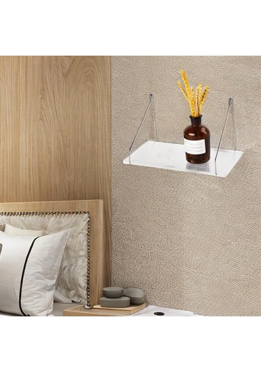 Suntek Duvar Rafı Akrilik Dekoratif Yüzen Raf Oturma Odası Temizlemek