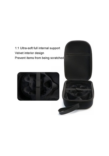 Meta Quest 2/3 Vr Gözlük Entegre Depolama Koruyucu Kılıf Taşınabilir Sert Çanta Siyah