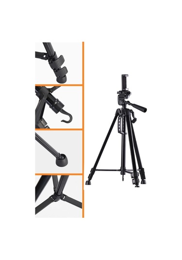 Buffer Telefon Ve Fotoğraf Makinası Takılabilen Bluetooth Kumandalı 146 Cm Tripod