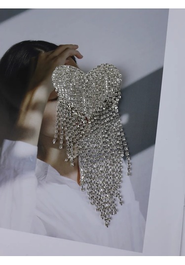 Slubov'u Aksesuar Yaldızlı Kalp Broş 296458810 Gümüş