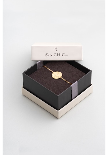 Akrep Burcu 18 Ayar Sarı Altın Kaplama 20 Cm Gümüş Bileklik Altın - Gümüş