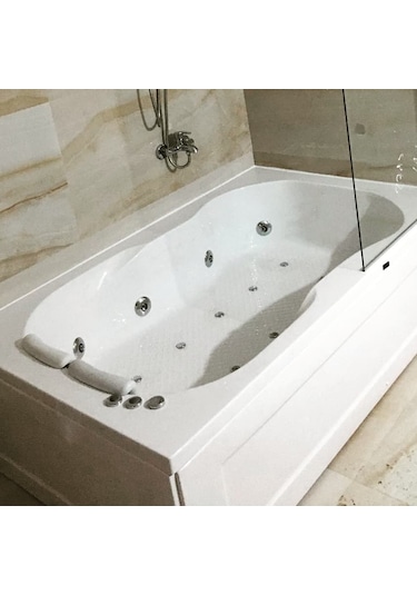 Alika 180 x 130 CM Jakuzi Küvet Hidromasaj Sistem-2 8+10 Jet