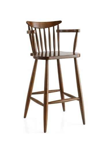 Hudson Ahşap Bar Sandalyesi Ceviz