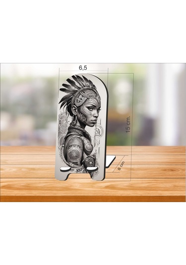 2 Adet Ahşap Telefon Tutucu Masaüstü Telefon Çok Renkli