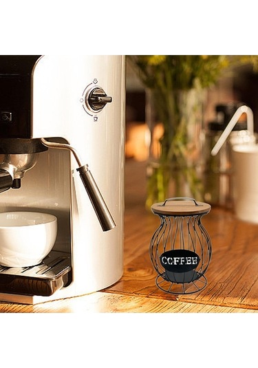 Trendooze Kafeler Aile Tezgahı Pod Tutucu - Siyah M, Pratik Tasarım Siyah M