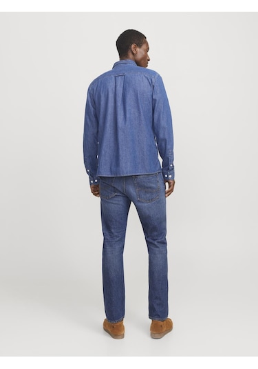Jack & Jones Erkek Chris 632 Loose Fit Jean - 12269528 Blue Denim