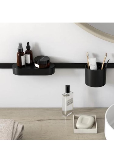 Hansgrohe Wallstoris Diş Fırçalık Satin Siyah 27921670 Siyah