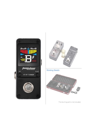 Yaozixa Aroma At-07 Tam Metal Kasa Elektro Gitar Tünleyici, Renkli Ekran, True Bypass Ve 430-450hz Ayar Aralığı