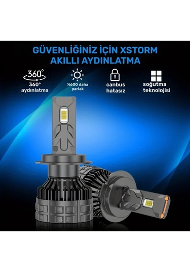 Cordial 130w 32000lm H4 Led Far H11 Canbus Hata Yok 12-24v 6500k Beyaz Uyumlu