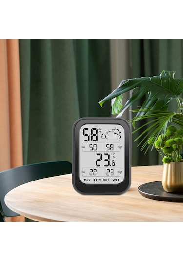 Homyl Kapalı Termometre Higrometre Nem Ölçer Büyük Ekran