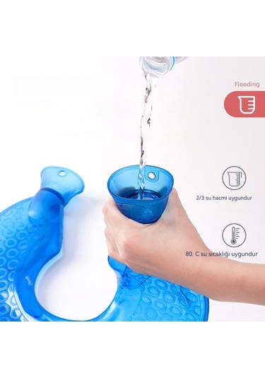 Yystore Sıcak Ve Soğuk Kullanım İçin U Şeklinde Sıcak Su Şişesi Gri