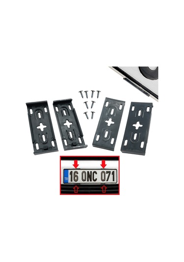 Yeni Nesil Geçmeli Çerçevesiz Plakalık 2 Li Takım