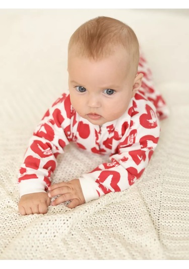 Solnysko 3'lü Düğmeli Yenidoğan Body Takımı 256182013 Kırmızı