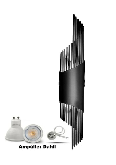 Sarkıt Modeli Siyah Metal Çift Yönlü Günışığı Duvar Aplik Gün Işığı