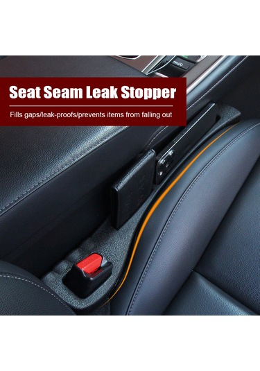 Shineyee Otomobil Koltuk Arası Doldurucu - Esnek Ve Dayanıklı Deri Kaplama, Kolay Takılır, Evrensel Uyumlu Siyah