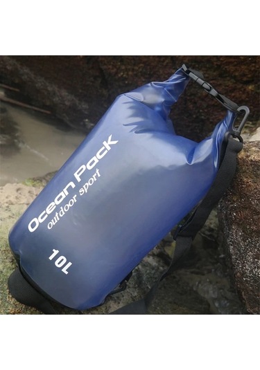 Outdoor Su Geçirmez Kuru Çanta Kuru Çuval Pvc Varil Çanta, Kapasite: 2l Mavi Mavi