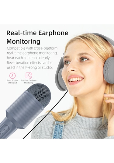 Xindoker Soaiy Mc8 Taşınabilir Bluetooth Mikrofon - Kablosuz Şarkı Söyleme Ve Kayıt, Yankı Efektli, Pembe