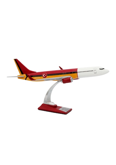 Zekupp Boeing 737-800 1/100 Ölçek Sarı Kırmızı Klasik Maket Uçak