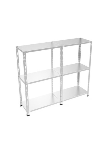 Rafburada 3 Katlı Duble Galvaniz Çelik Raf. Depo, Dosya, Arşiv R 43 x 93 x 100 CM Kalınlık 1.00 MM
