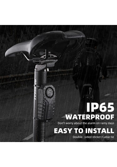 Fosenze Bisiklet Ve Elektrikli Bisiklet İçin Kablosuz Hırsızlık Alarmı - Hareket Ve Titreşim Algılama İle Yüksek Sesli Uyarı Sistemi