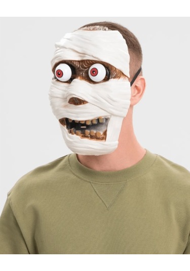 Sallanan Yaylı Oynar Gözlü Mumya Maskesi Çok Renkli