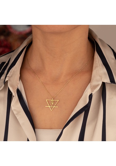 Dkmn Gümüş Tasarım 925 Ayar Gümüş Element Doğum Çiçeği Kolye