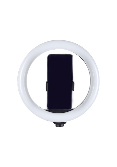 Ekılıf - Işıklı Telefon Tutucu Ring Light Mj20 Rgb Light 8 İnç - Siyah - T37816