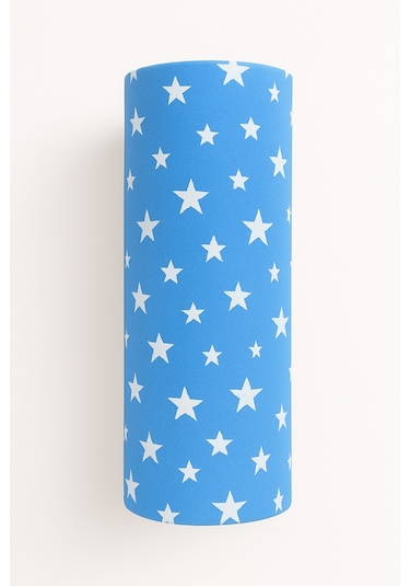 Desenli 180 X 200 Cm Battal Boy Mavi Yıldız Lastikli Çarşaf Ve 2 Adet Yastık Kılıfı Mavi