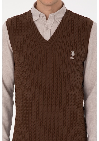U.s. Polo Assn. Erkek Kahverengi Süveter 50318160-vr029 Kahverengı
