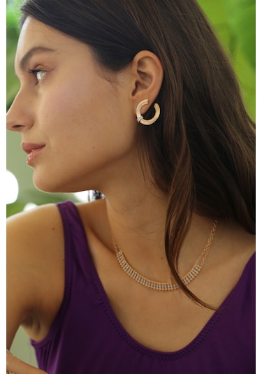 Reis Kuyumculuk T9454 İl Prosecco White Pembe Altın Kolye