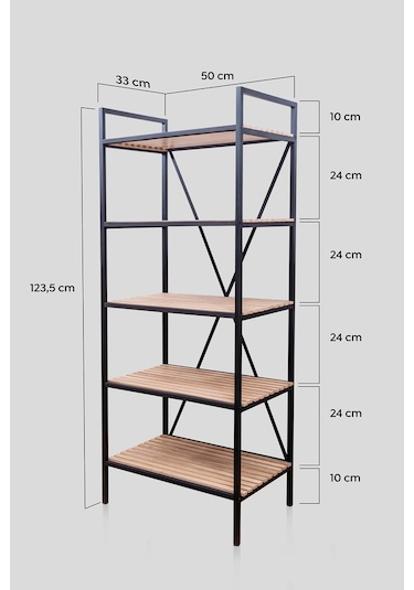 Mutfak Rafı Malzeme Dolabı Çok Amaçlı 5 Raflı Mikrodalga Dolabı