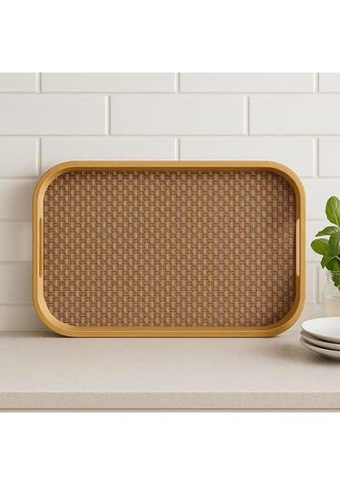 Dekorasyaa Bambu Dikdörtgen Tepsi 46x33x5cm Bambu