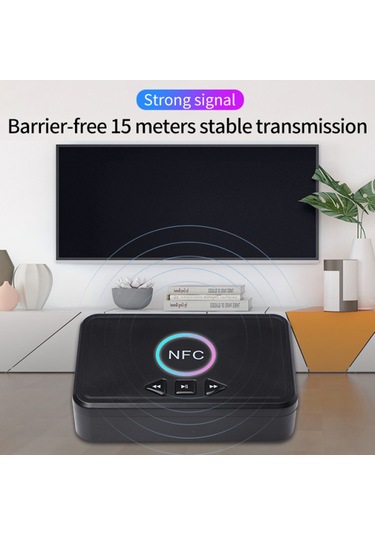 Konesam Siyah Bt 5.0 Ses Alıcısı: Nfc İle Hızlı Bağlanma, Rca/aux/usb Girişleri, 10m Alım Mesafesi, U Disk Müzik Çalma