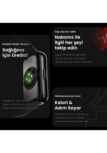 HiFuture EVO2 1,47" Ekran Su Geçirmez 1ATM Apple Uyumlu iOS & Android Akıllı Bileklik