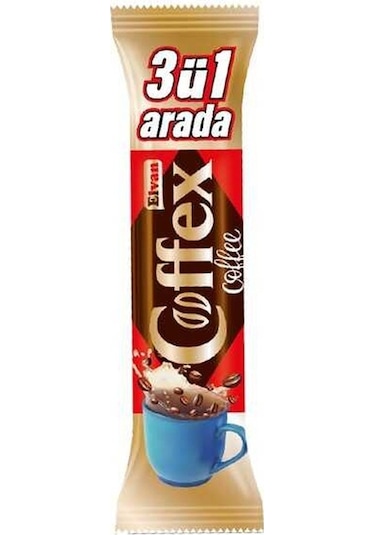 Elvan Coffex 3 ü 1 Arada Hazır Kahve 18 Gr. (1 Kutu)