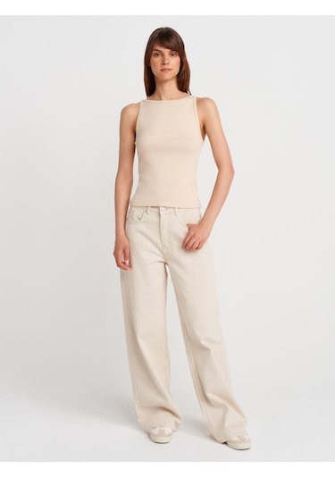 Dilvin 21048 Halter Yaka Top-taş Taş