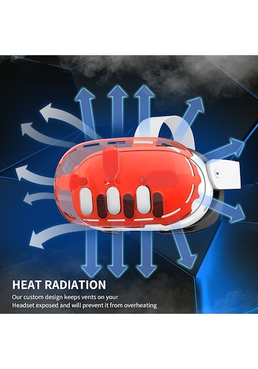 Jys Jys-mq012 Meta Quest 3 Vr Kılıf Kulaklık Aksesuarları Şeffaf Pc Kapağı Kamera Lens Koruyucu - Şeffaf Turuncu