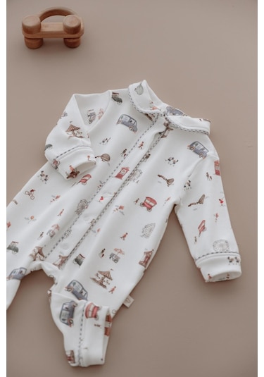 Oh La La Koala Lunapark Çıt Çıtlı Puffy Sleep Serisi Tulum Ekru